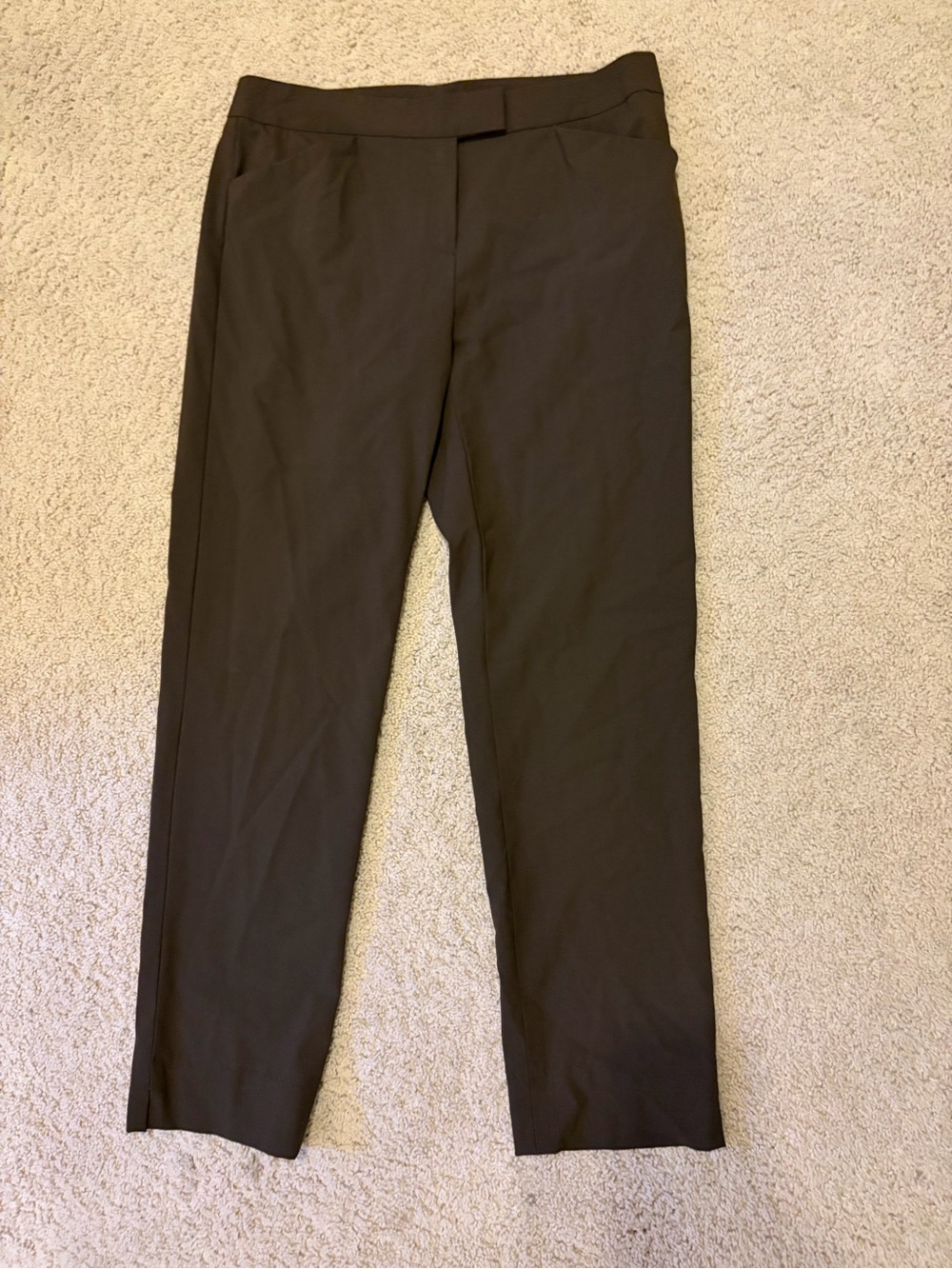 Womens's Classic Straight Leg Dress Pants - Dark Brown